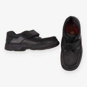 Black School Shoes Velcro Strap