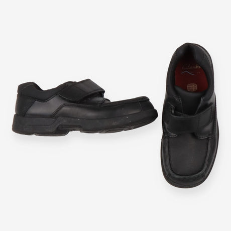 Black School Shoes Velcro Strap