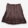 Striped Detail Layered Skirt – Brown/White