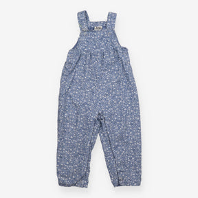 Blue floral cord dungarees
