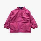 Navy Floral Fleece Lined Jacket