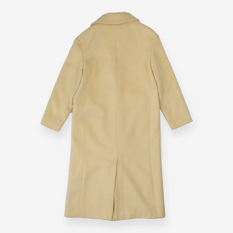 Collared longline Coat Light Yellow Cream