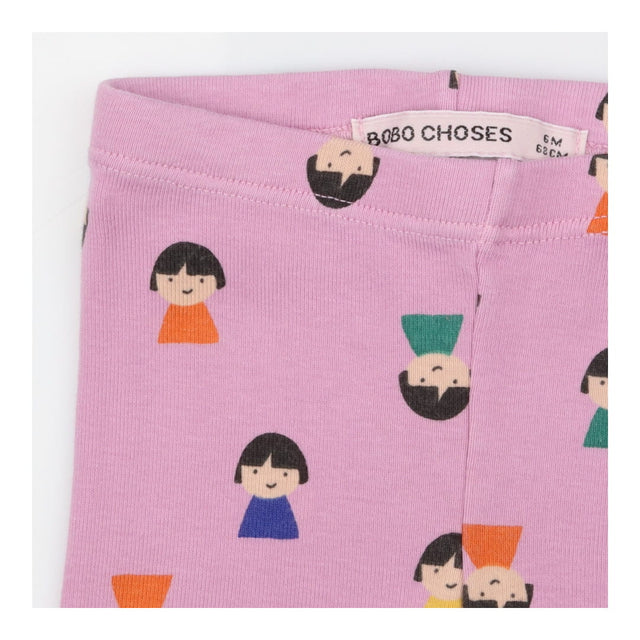 Leggings purple dolls print 