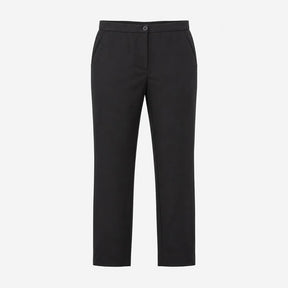 Black Stretch Cotton Blend Smart Tailored Slim Leg