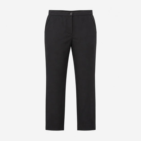 Black Stretch Cotton Blend Smart Tailored Slim Leg