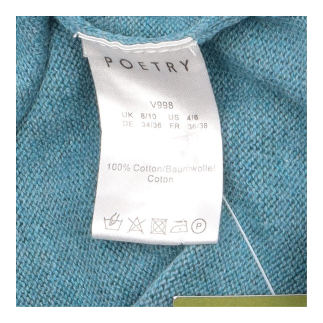 Jumper Long Sleeve V Neck Dropped Shoulder Teal