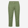 Olive Khaki Green 100% Cotton Twill High Waist Pat