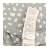 Sage Green Polka Dot Short Sleeve Tie Front