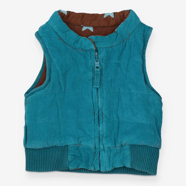 Brown Stars Reversible Cord Gilet