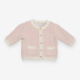Cardigan Knit Pink Stripe with Pockets