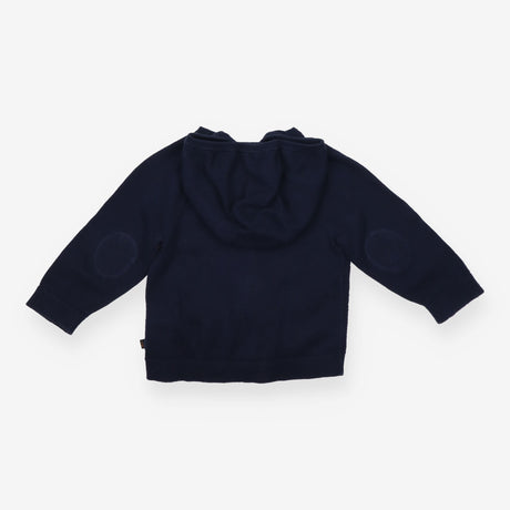 Navy Hoodie Faux Pockets
