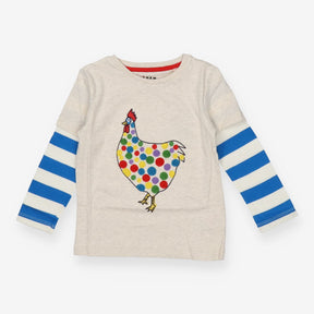 T-shirt cream spotty chicken