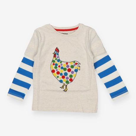 T-shirt cream spotty chicken