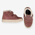 Pink Velcro Ankle Boots