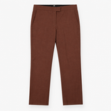 Trousers Brown Taupe Tailored Straight Leg Smart F