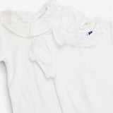 2 Packs Bodysuit Collared White