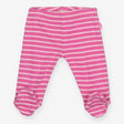 Footed Leggings Pink Stripe