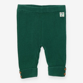 Green knit leggings