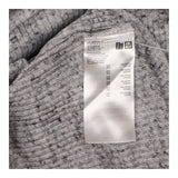 Ribbed High Neck Long Sleeve Top Grey