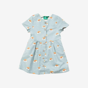 Over the Rainbow Button Through Short Sleeve Dress