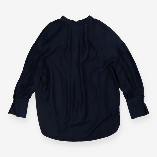 Tencel Denim tunic with Pearl buttons detail