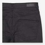 Black Coated Leather Look Trousers Jeans