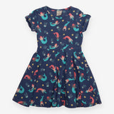 Dress blue Short Sleeve Merfolk and Stars