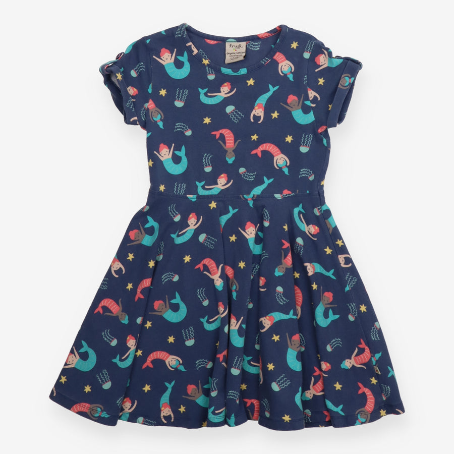 Dress blue Short Sleeve Merfolk and Stars
