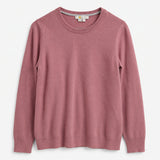 Cashmere Jumper Dusky Pink Crew Neck Long Sleeve