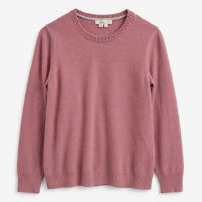 Cashmere Jumper Dusky Pink Crew Neck Long Sleeve