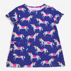 T-Shirt Blue with Unicorns