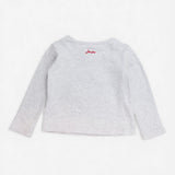 T-Shirt Long Sleeve Grey Festive Robin 