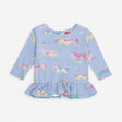 Pastel jersey LS tee with pink racing horses