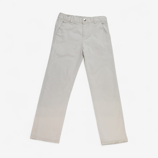 Trouser Cream Flat Front Chino