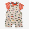 Outfit Stone jersey dungarees bugs frogs orange st