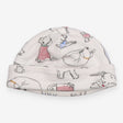 Baby hat white with dogs