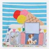 T-shirt blue white striped ice cream van