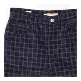 Trousers Plaid Straight Leg High Rise