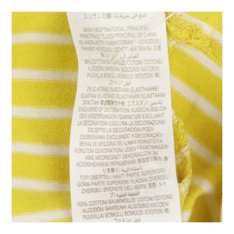 T-shirt short sleeve yellow and white stripes