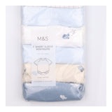 Bodysuits Short Sleeve Blue Aeroplanes 7-Pack