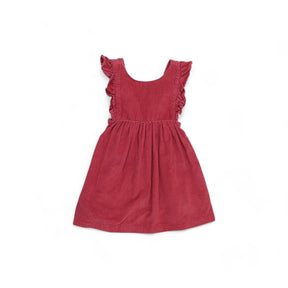 Dusty Pink Cord Pinafore