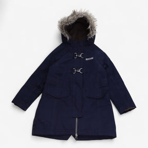 Parka Coat Navy with Metal Toggles