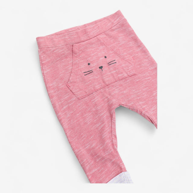 Red cat face leggings