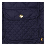 Joules Quilted Jacket Navy Blue Cord Trim Fox Butt