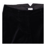 Black Velvet Trousers Straight Leg Stretch