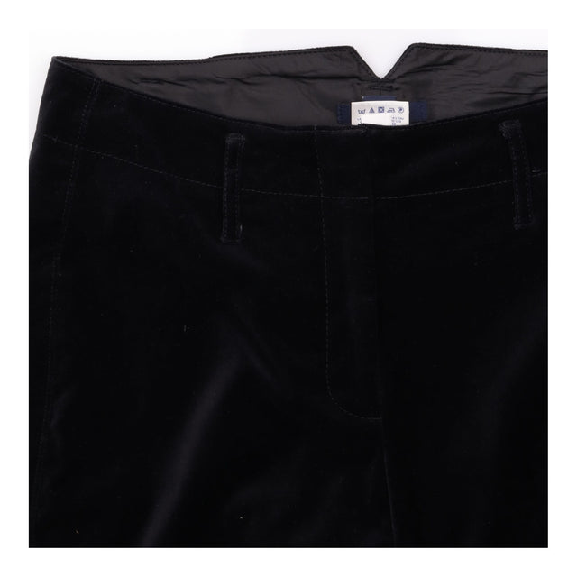 Black Velvet Trousers Straight Leg Stretch