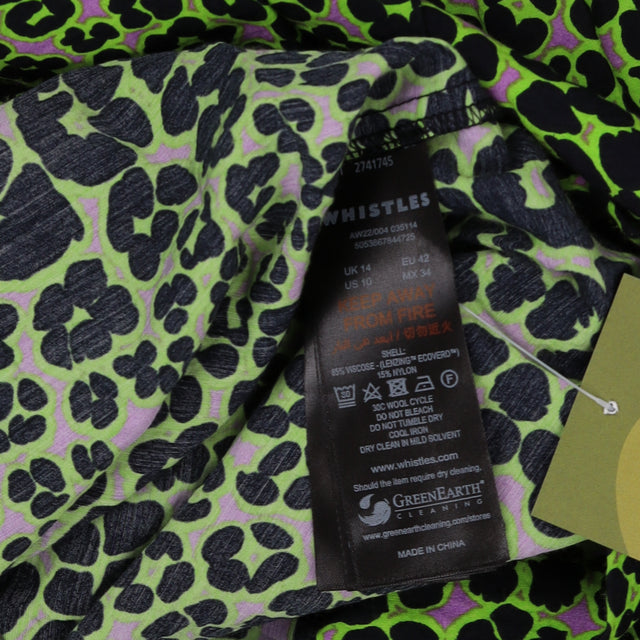 Fluro Animal Collar Midi Dress Multicolour Print