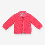Quilted Jacket Pink with Pockets With Cord Collar 