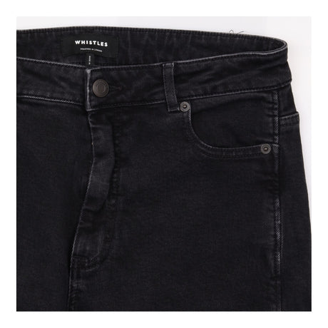Barrel Jeans Washed Black High Rise Stretch Denim