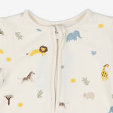 Sleepsuit cream safari animals